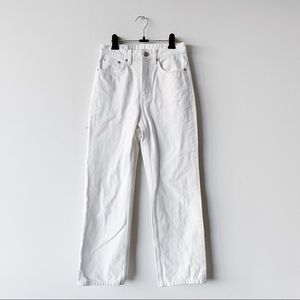Weekday Voyage High Straight Jeans in loved white W25L28